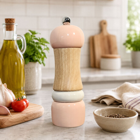 Molinillo Pimentero Salero de Madera Cocina Salmón