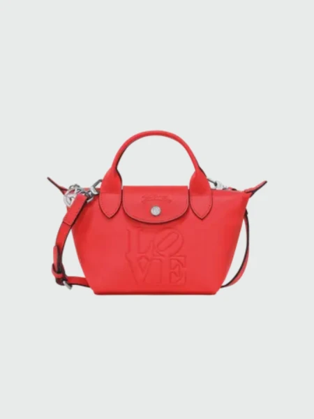 Longchamp -Cartera de cuero con logo grabado en relieve 0