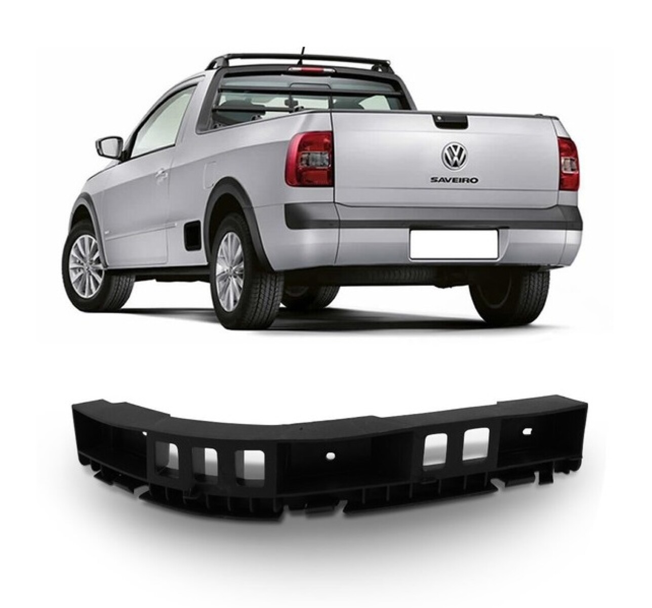 SOPORTE DE PARAGOLPE TRASERO IZQUIERDO SAVEIRO G5 / G6 / G7 