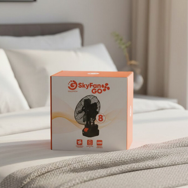 Ventilador Goldtech Portátil Recargable Inalámbrico X2 Bat Color Negro