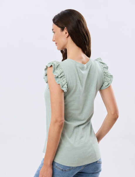 REMERA LISA DE ALGODÓN Verde