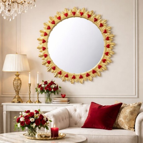 ESPEJO FLAMING HEART Bronce - -