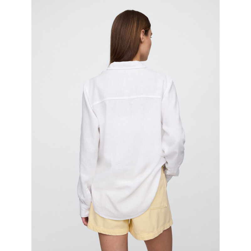 V-LINEN EASY SHIRT - BEACHY OPTIC WHITE 2