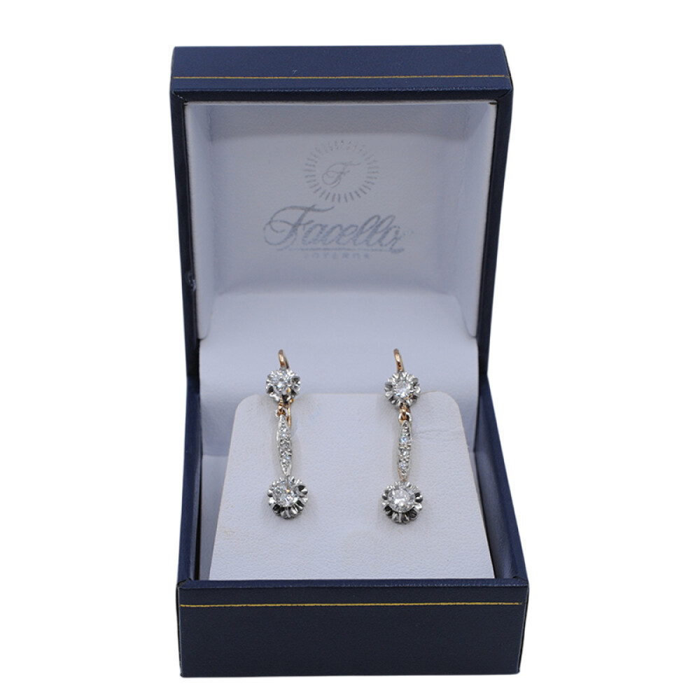 Caravanas oro 18k brillantes y diamantes Caravanas oro 18k brillantes y diamantes