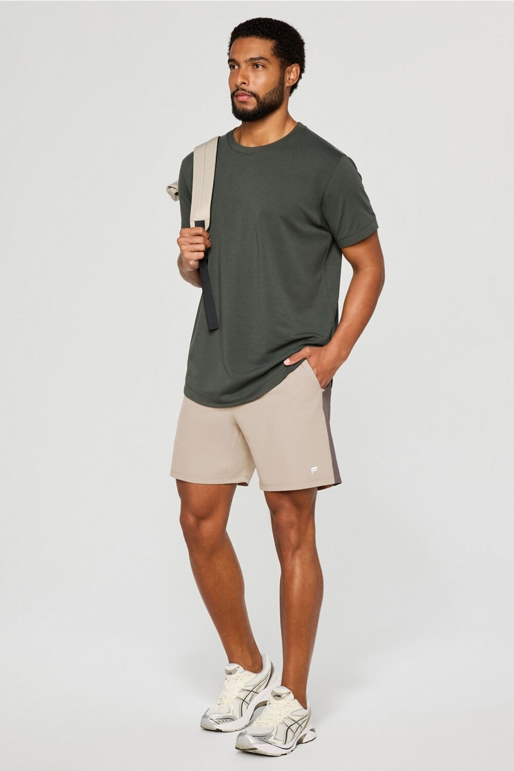 Short The 7 Infinite Short (Unlined) O2 Run Short Hombre Brutalist Khaki / Taupe Slate