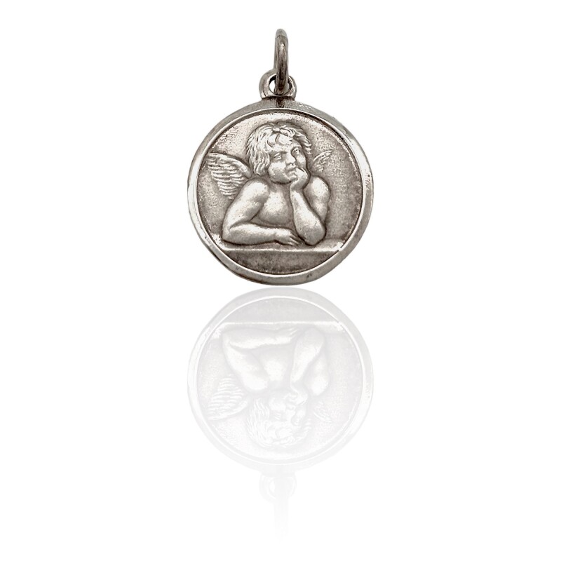 Dije Medalla Ángel de la Guarda-Plata 925-Sin piedra-CP3026 Sinpiedra