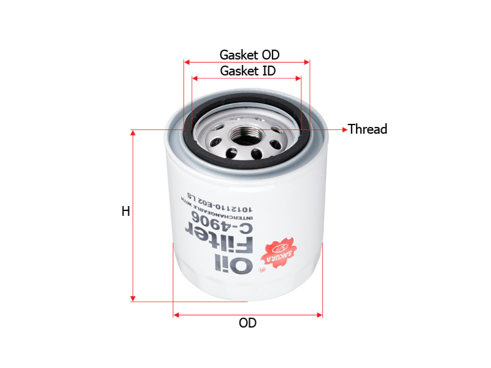 FILTRO ACEITE GREAT WALL WINGLE 5 2.8D 4JB1 SAKURA 