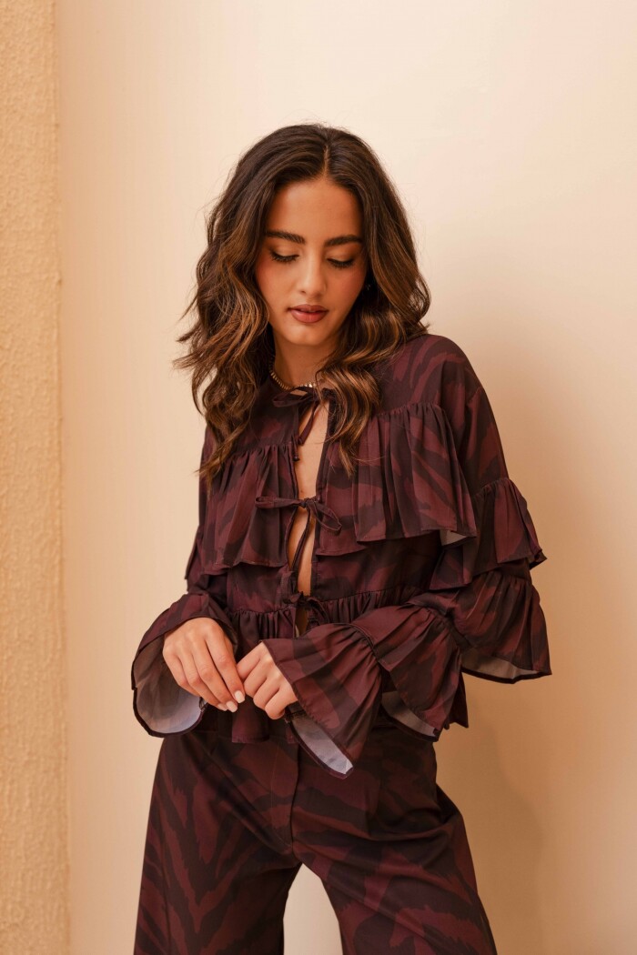 BLUSA SAVANNA ROUGE NATURAL ZEBRA BLUSA SAVANNA ROUGE NATURAL ZEBRA