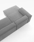 Sofá Blok 3 plazas chaise longue izquierdo pana gris 330 cm Sofá Blok 3 plazas chaise longue izquierdo pana gris 330 cm