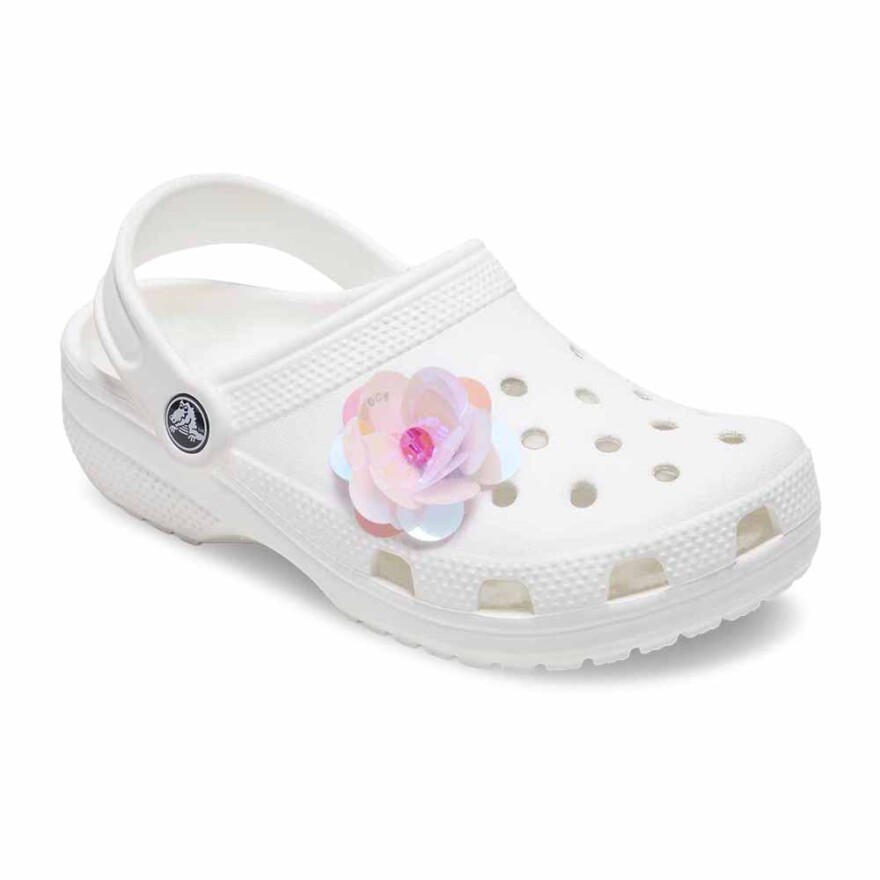 Jibbitz Sequin Pink Flower Multicolor