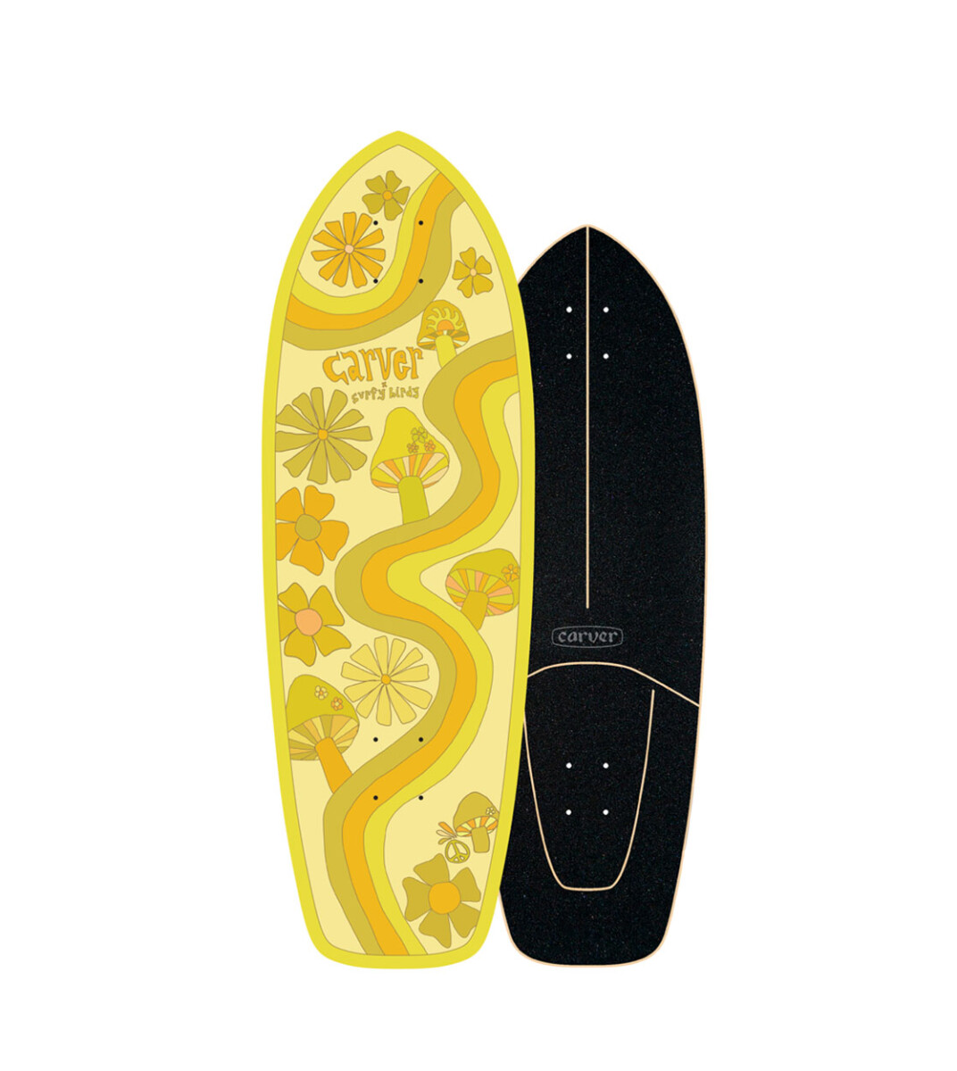 Deck Carver Raw Trippy Hippy 30.25¨ (Sólo tabla) 