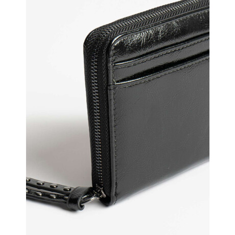 Billetera Efecto Satinado Negro