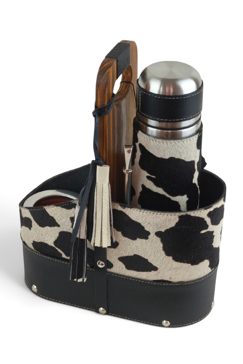 Set matero premium animal print Negro