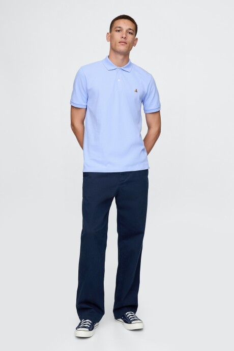 Remera Polo Osito Brannan Hombre Blue Crystal