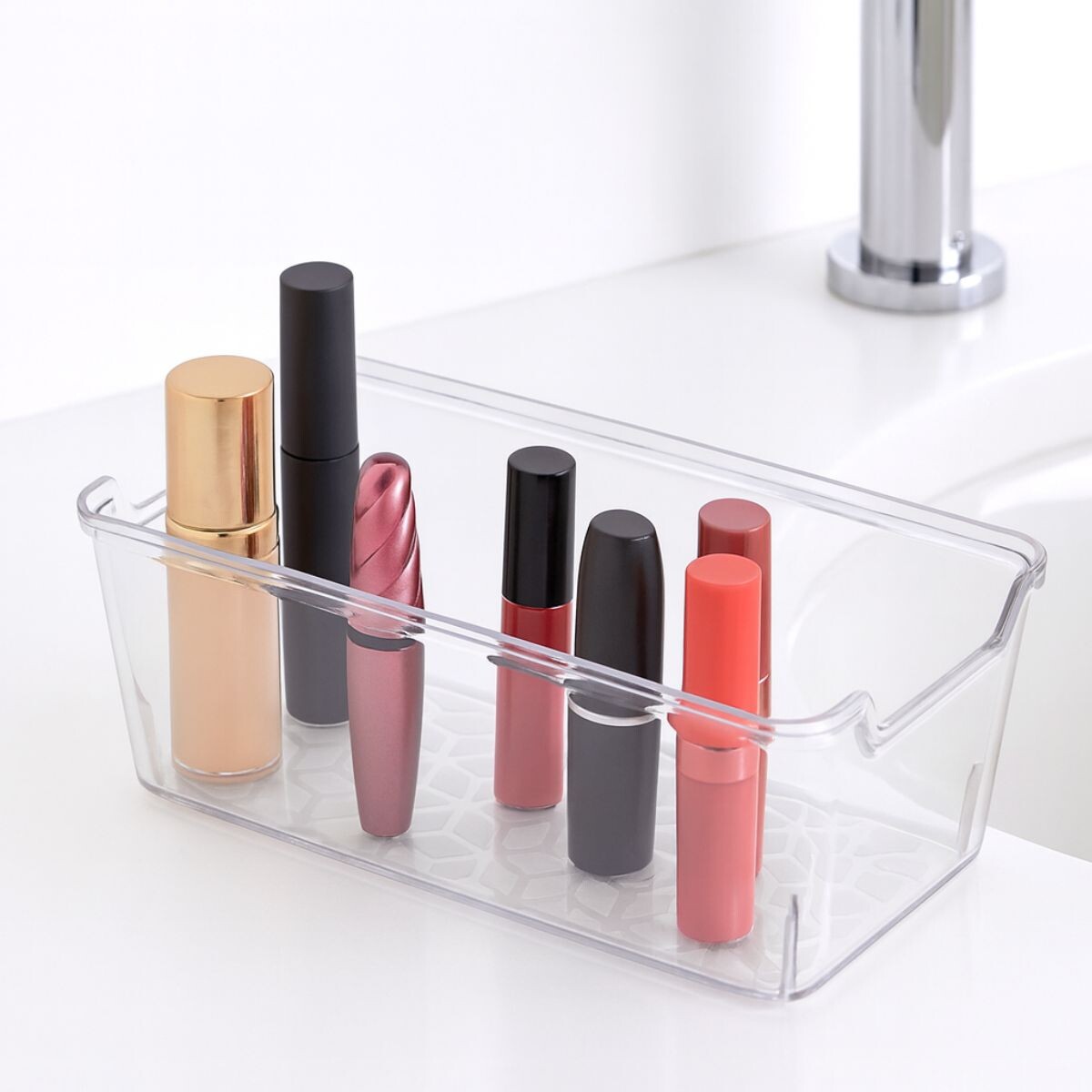 Organizador de acrílico 8,6 x 17,2 cm - TRANSPARENTE 