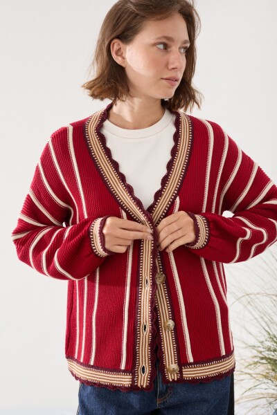 CARDIGAN SUR Rojo
