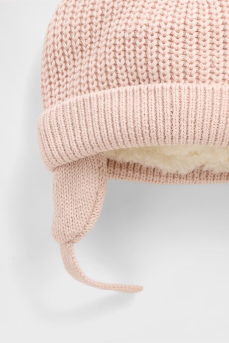 Gorro Con Corderito Bebé Dull Rose
