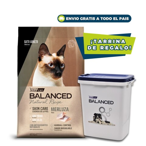 ALIMENTO VITALCAN BALANCED GATOS ADULTOS MERLUZA 7,5 KG + TARRINA DE REGALO ALIMENTO VITALCAN BALANCED GATOS ADULTOS MERLUZA 7,5 KG + TARRINA DE REGALO