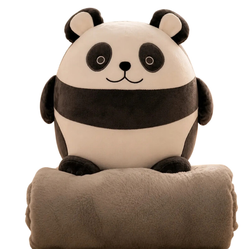 Manta De Apego Peluche C/Frazada 1.60m X 1.00m Inf. Panda