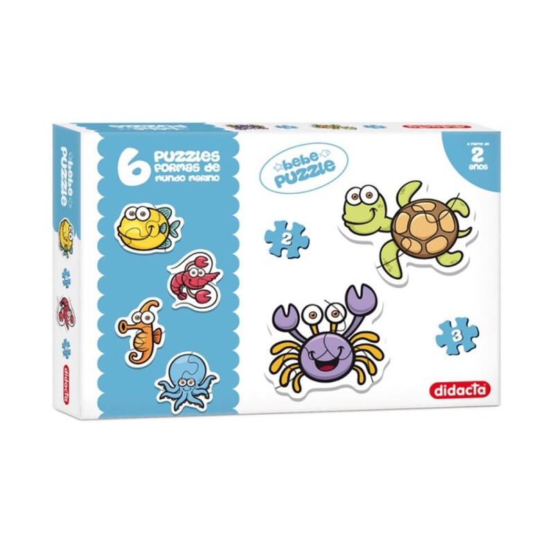 Puzzle Formas Del Mar X 6 BEBE PUZZLES FORMAS MUNDO MARINO X 6