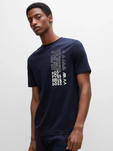 BOSS -Remera de algodón regular fit, Tiburt-311 0