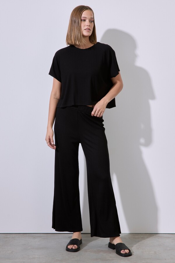 Pantalon Rib NEGRO