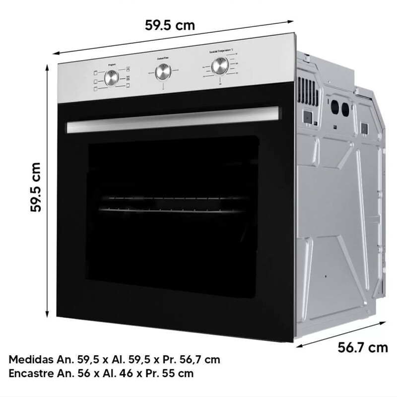 Horno Punktal Pk-830 Hc 220v - 240v Negro/acero Inoxidable Horno Punktal Pk-830 Hc 220v - 240v Negro/acero Inoxidable