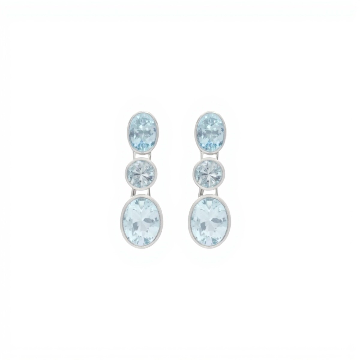Caravanas Giuliana-Plata rodinada 925-Piedra Topacio azul-CA2021 - conpiedra 