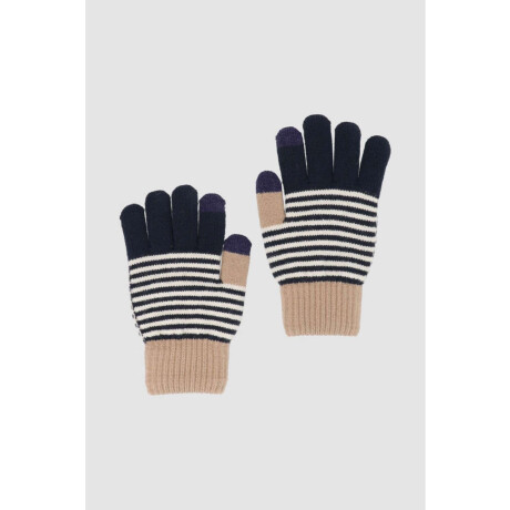 Guantes rayas Negro