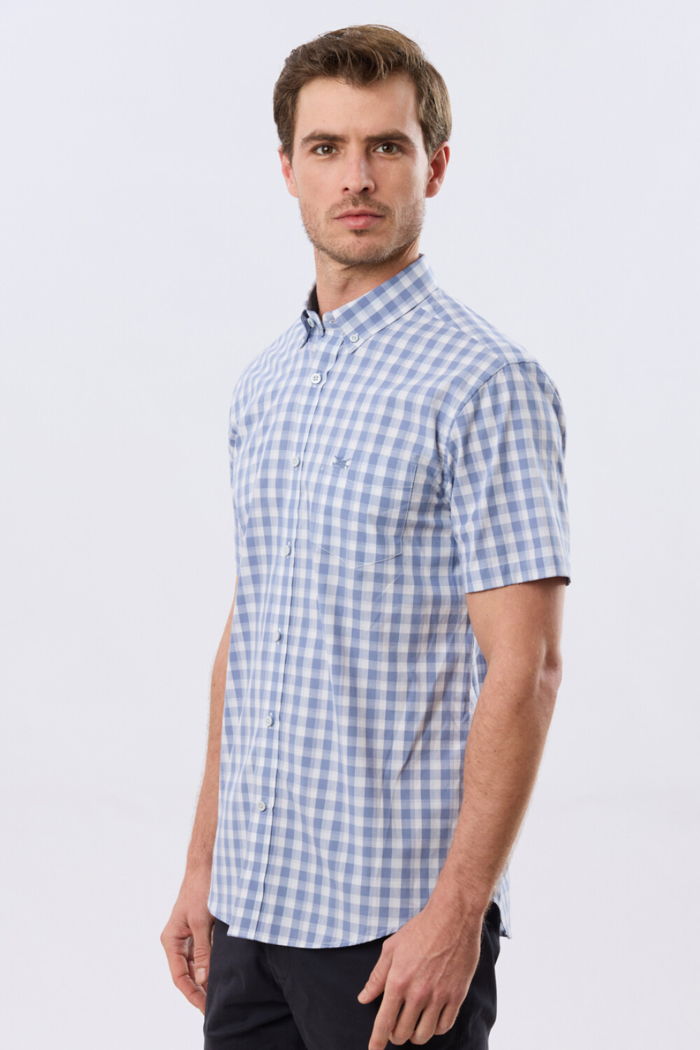 CAMISA CUADROS Azul Claro