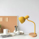 2 X Lampara De Escritorio Portatil Nordica Madera Vintage Amarillo