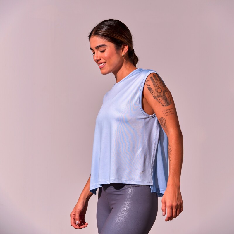 Remera Tank Joana de Mujer Celeste