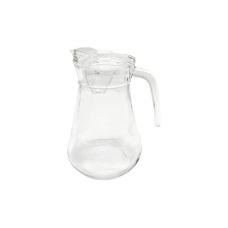 JARRA DE VIDRIO 1300ML CON TAPA Sin color