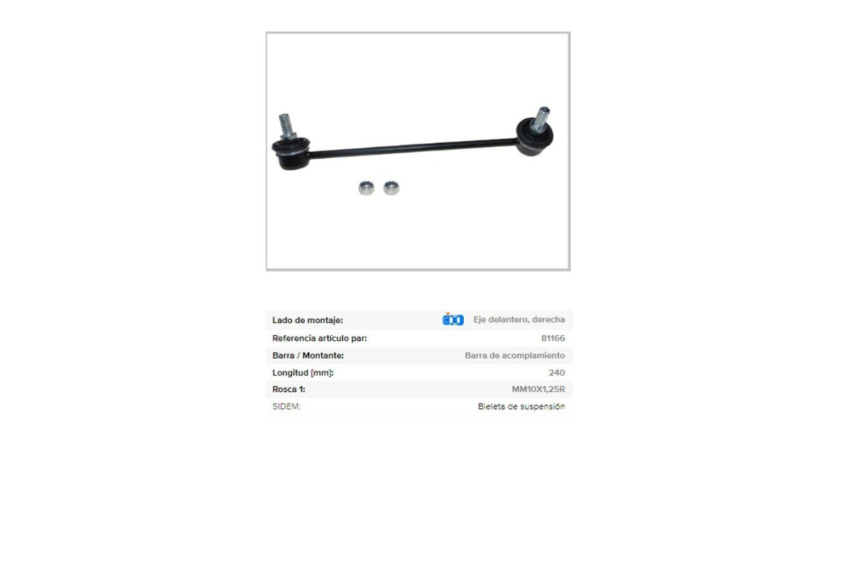 Bieleta Kia Rio 00-05 Izq Bieleta Kia Rio 00-05 Izq