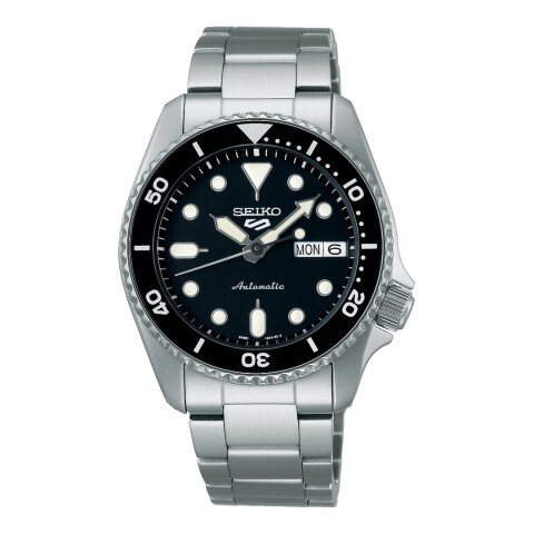 Reloj automático Seiko 5 Sports SRPK29K1 para hombre con correa de acero Negro