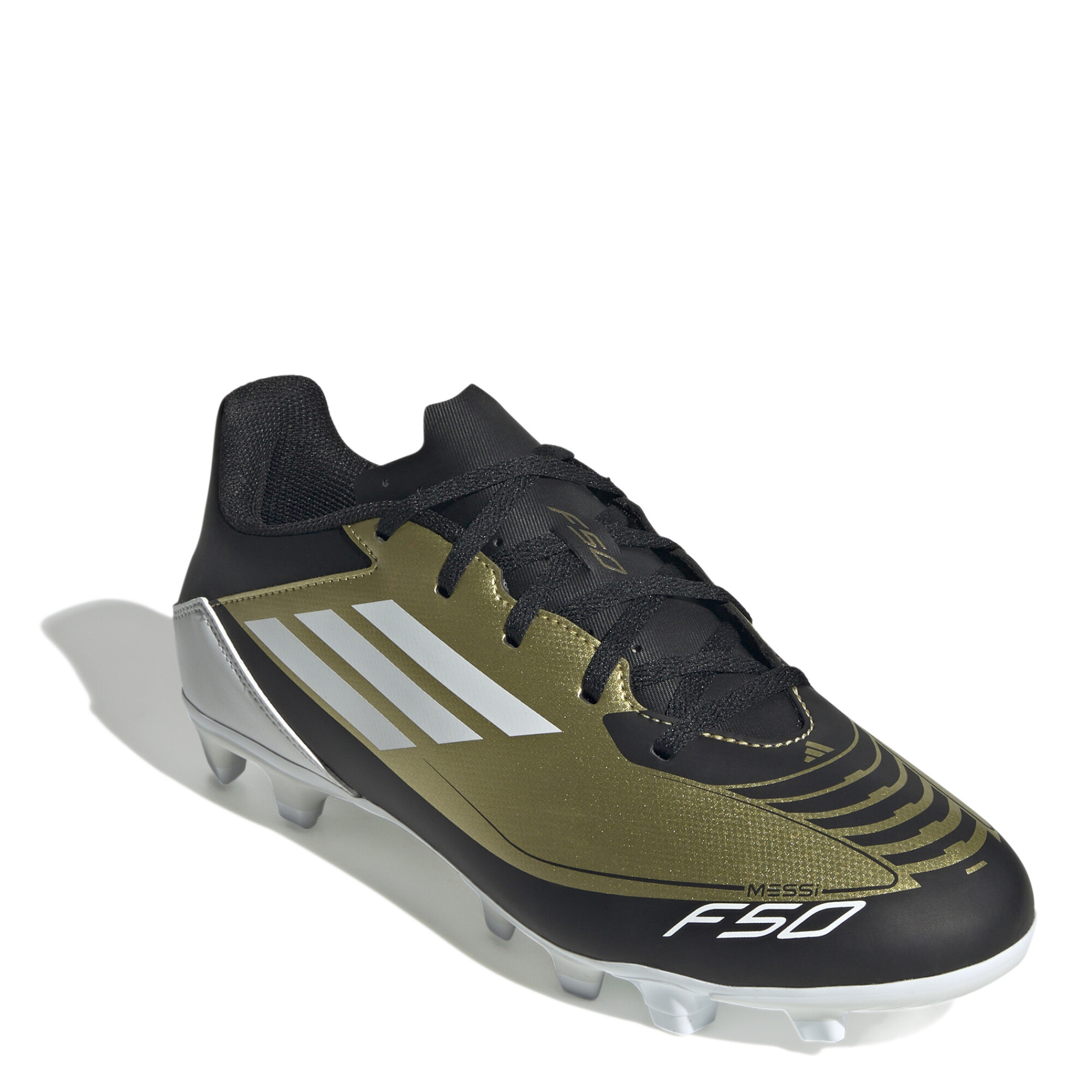 Championes Unisex Adidas Futbol 5 F50 Club Messi TF Dorado Negro Blanco Stadium Sport