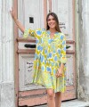 Vestido Cali celeste y amarillo