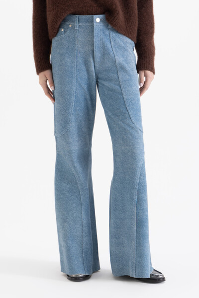 PANTALON MIX Celeste