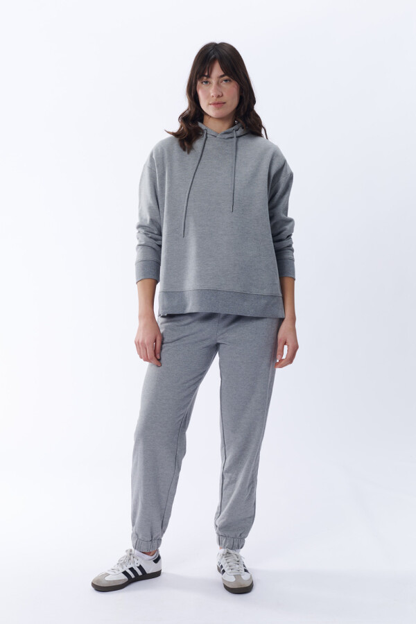 Pantalón Jogger Deportivo Gris Melange
