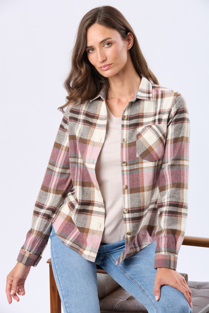 CAMISA VIYELA CUADROS - Marron 