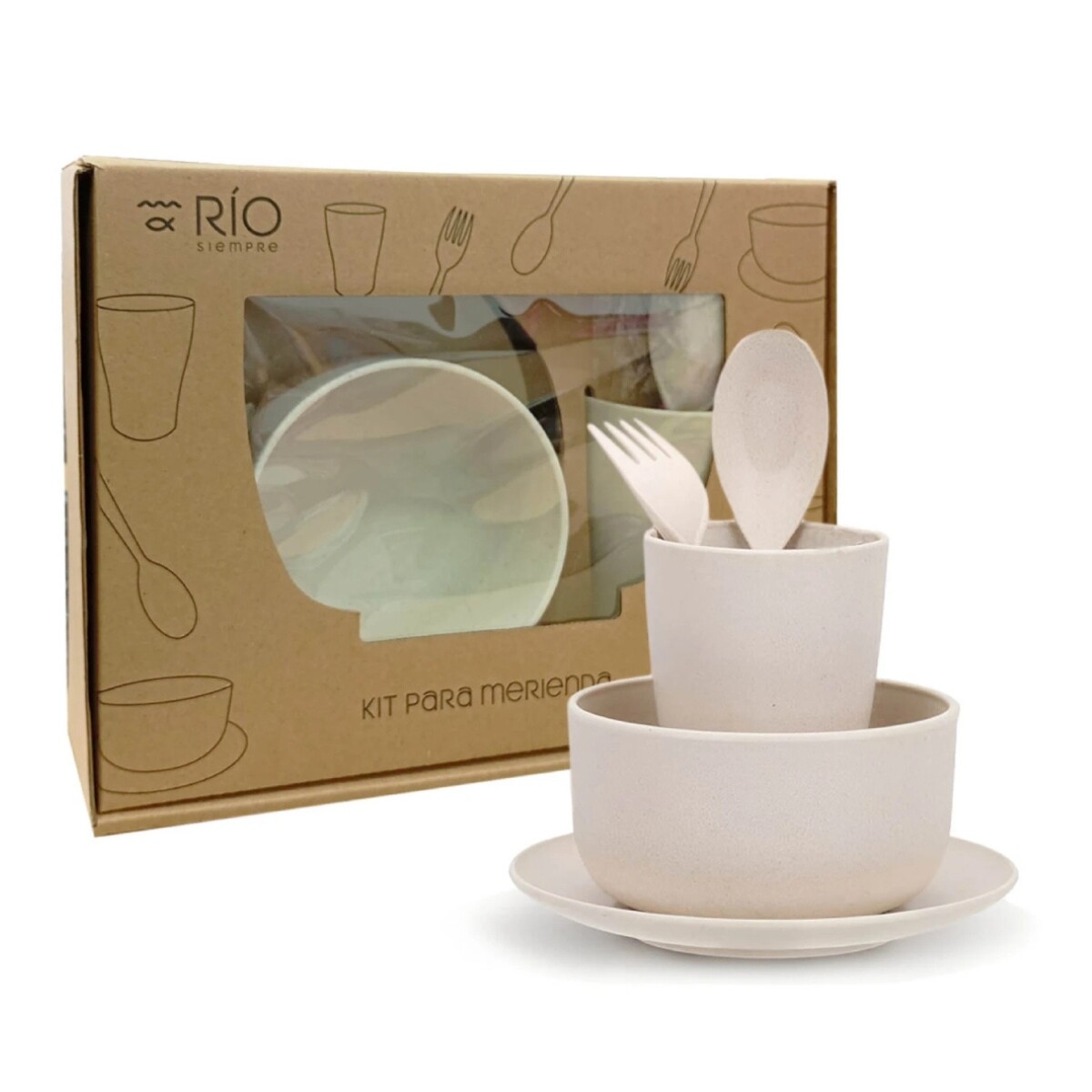 Kit para Merienda Infantil Río 5 Piezas - BEIGE 