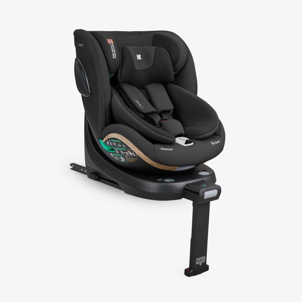 Butaca i-TWIST KIKKABOO ISOFIX 360 0-36kg C LEG SUPPORT - black Butaca i-TWIST KIKKABOO ISOFIX 360 0-36kg C LEG SUPPORT - black