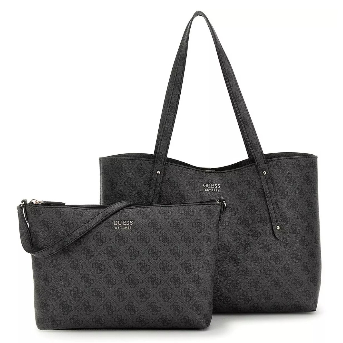 Cartera Guess Brenton Negro Logo 
