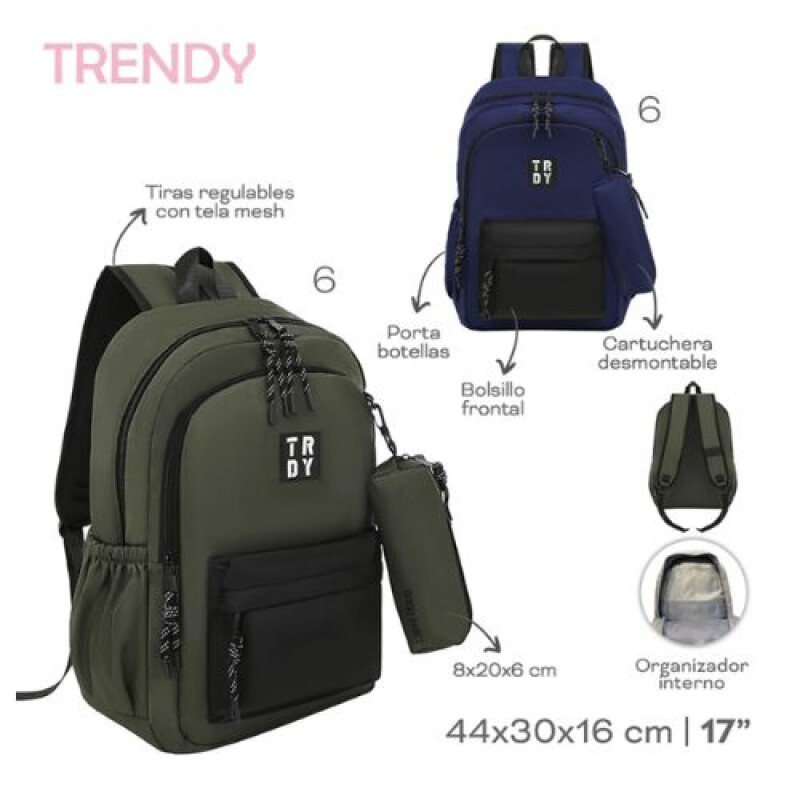 MOCHILA TRENDY - GRIS Mochila Trendy - Gris