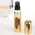 Mini Botella Atomizadora Perfume Portátil Recargable Color Variante Amarillo Metalico