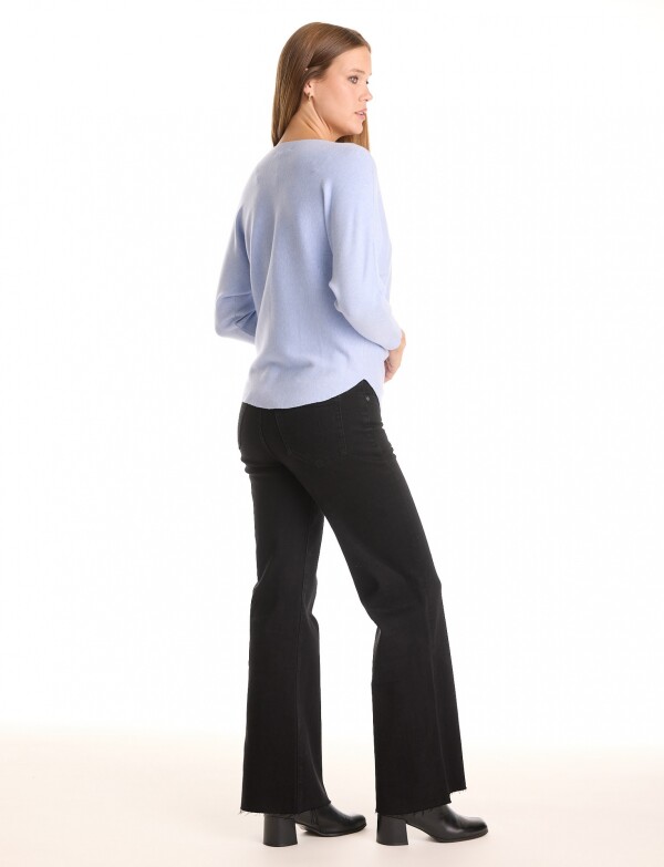 Buzo Dolman Ribs CELESTE