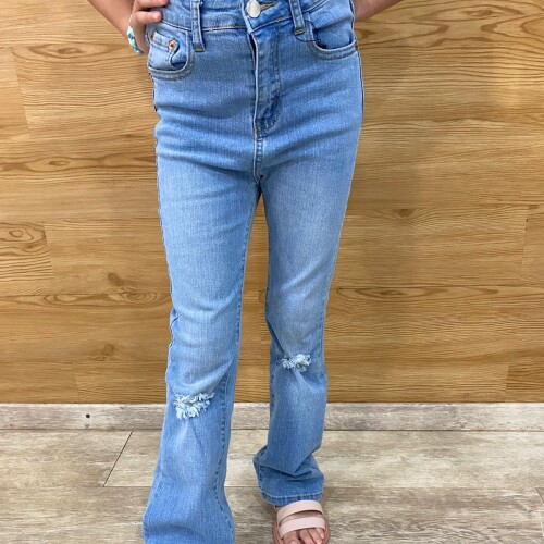 Jean Oxford Hands Up Med Blue