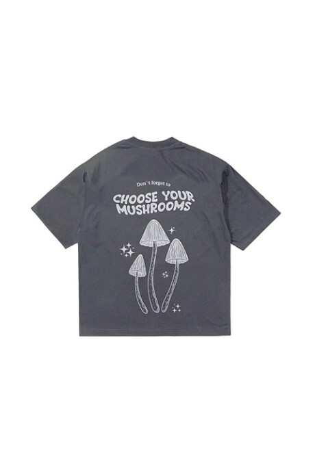 Remera Pulau Mushrooms Gris