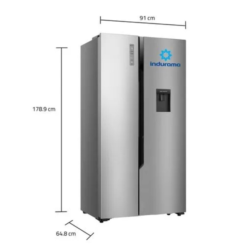 Heladera Indurama 788 Inox Side By Side Con Dispensador Unica