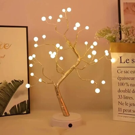 Lámpara Árbol Mágico Luces Y Perlas